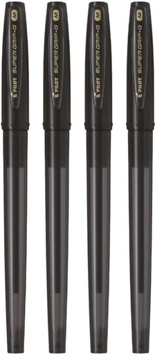 [PENH27QZP8PMGJJD] Pilot Super Grip-G Gel Pen (Pack of 4, Black)