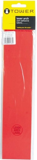 [PLBHFXBPFGFAUMCB] TOWER Self-adhesive lever arch labels Self Adhesive Paper Label (Red)