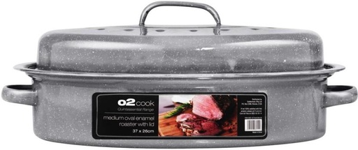 [PPNH4ZFZU2KJPNKP] O2 Enamel Roaster With Lid Tope with Lid 50 L capacity (Aluminium, Induction Bottom)