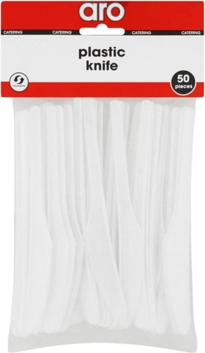 [CYSHFZSREFPXTJ8Z] Aro White Plastic Knives Disposable Plastic Cutlery Set (Pack of 1)