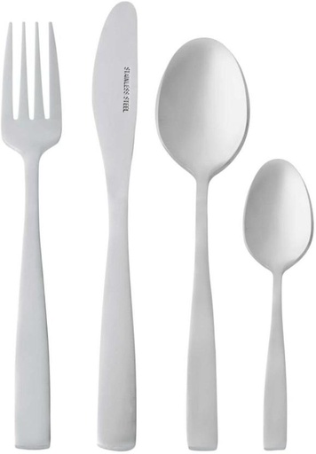 [CYSH7SGZTFZACWDC] O2 16 Piece Domino Stainless Steel Cutlery Set (Pack of 1)