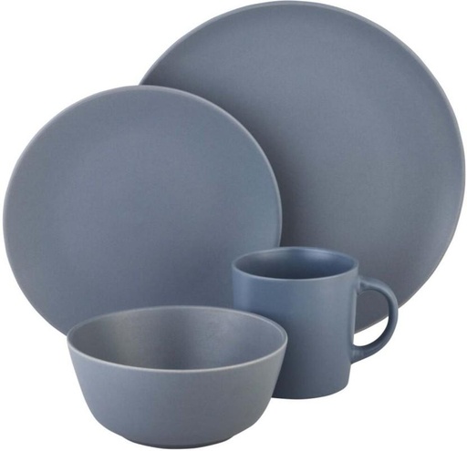 [DNNHBB5XX2BWSEDR] No Brand Stoneware Stormy Dinnerware Set 16pc Dinner Set (Microwave Safe)