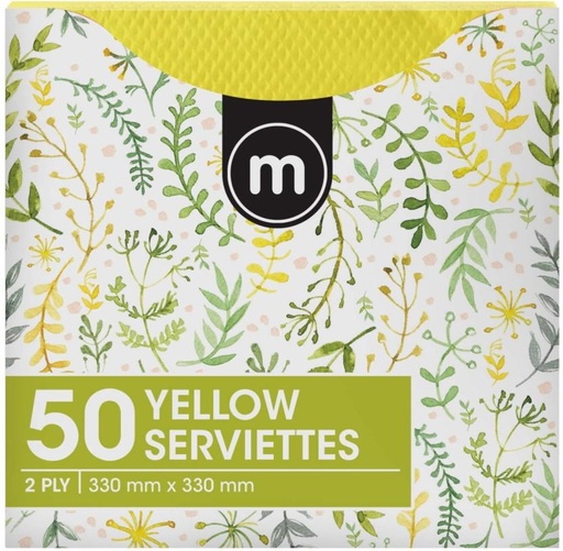 [NPKH226RZ5XQFFGX] M Serviettes Yellow Cloth Napkins
