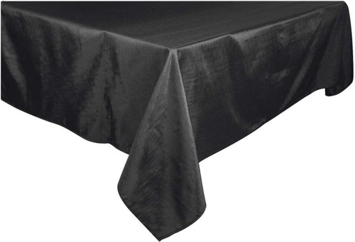 [TCRH2YWUBWMXTVUJ] Linen House Solid 0 Table Cover (Black, Cotton)
