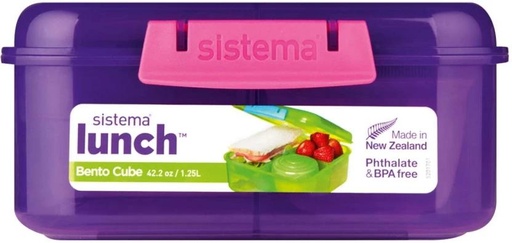[LBXH29745GP9DWA5] Sistema Bento Cube Trend 1 Containers Lunch Box (1250 ml, Thermoware)
