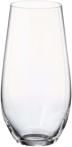 [GLSHFQZEKRTEZE5E] Bohemia Crystal (Pack of 6) Columba Tumbler Water/Juice Glass Set (580 ml, Clear)