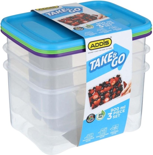 [CNRH27SYGGDEE54H] Addis Plastic Fridge Container  - 900 ml (White)