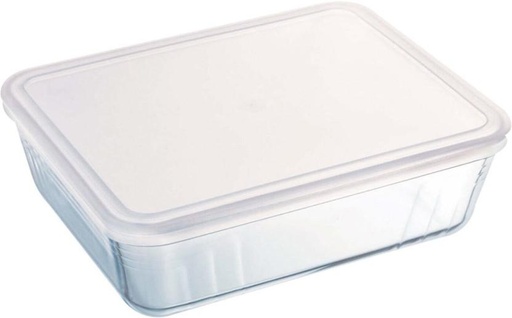 [CNRH2YY5NFCXFMBF] Pyrex Glass Fridge Container  - 1.5 l (White)