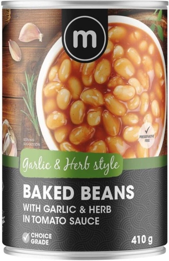 [CFDHFRS7SWPHTYEG] M Baked Beans with Garlic and Herb Beans (410 g, Pack of 6)