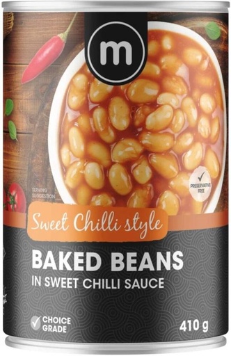 [CFDHFRS7YHUJRG5C] M Baked Beans in Sweet Chilli Sauce Beans (410 g, Pack of 6)