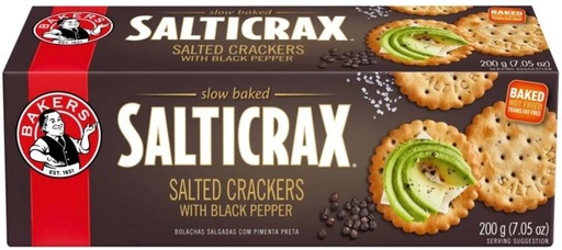 [CKBH4TVCZY33AXFU] Bakers Salticrax With Black Pepper Salted Biscuit (200 g)