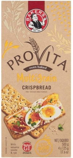 [CKBHFU6BCKEZHHUW] Bakers Provita Oven Baked Multigrain Crispbread Cream Cracker Biscuit (500 g)