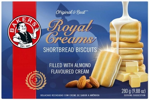 [CKBHFU62WMYGGWYB] Bakers Shortbread Biscuits Cream Filled Biscuit (280 g)