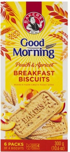 [CKBH4TVCH5ZPFHY6] Bakers Good Morning Breakfast Biscuits Peach & Apricot Biscotti (300 g)