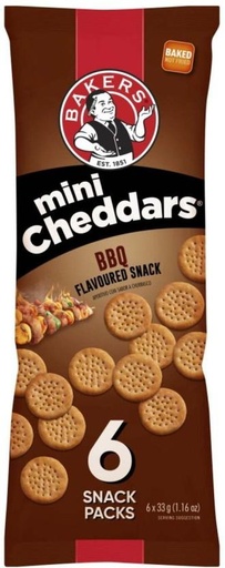 [CKBHFU637QYZS7UA] Bakers Mini Cheddars BBQ Flavoured Cookies (33 g)