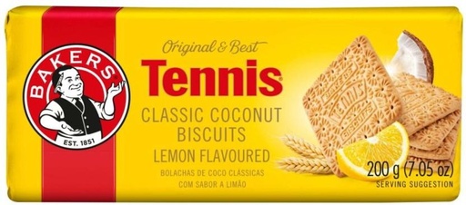 [CKBHFU627TYK5QMS] Bakers Tennis Lemon Flavoured Coconut Biscuit (200 g)