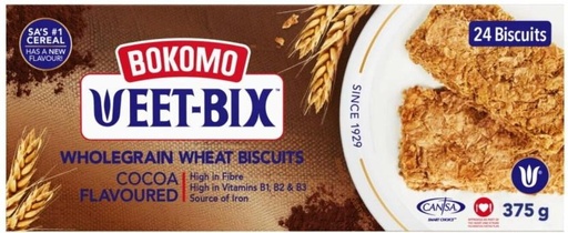 [CKBH7RJ6GVZNVESM] Bokomo Wholegrain Wheat Biscuits High Fiber Biscuit (375 g)
