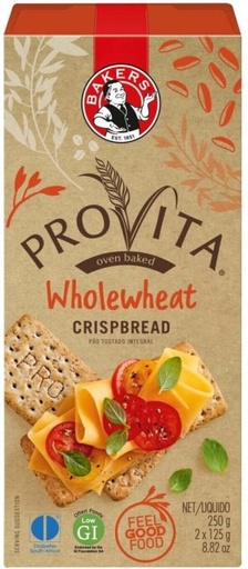 [CKBHFU62B3VFJYRF] Bakers Provita Whole Wheat Crispbread Bakery Biscuit (250 g)