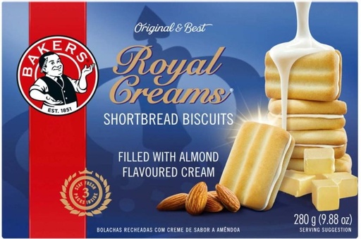 [CKBHFU62S2SGWT6B] Bakers Shortbread Biscuits Cream Filled Biscuit (3360 g, Pack of 12)