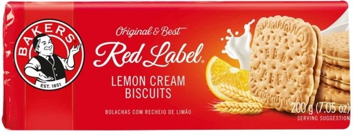 [CKBH4TVCYTX4B7XU] Bakers Red Label Lemon Cream Biscuits Cream Filled Biscuit (200 g, Pack of 12)