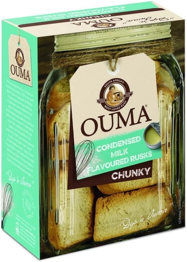 [RSKHFZTAYNZ9ZGFA] Ouma Chunky Condensed Milk flavoured Milk Rusk (12 x 500 g)