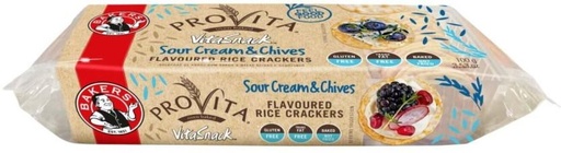 [CKBHFU63FGHJDYU4] Bakers Provita Vitasnack Sour Cream Chives Flavoured Rice Cracker (100 g)