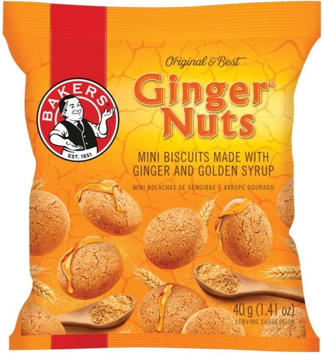 [CKBHFU62JTPEZY3R] Bakers Ginger Nuts Mini Biscotti (960 g, Pack of 24)