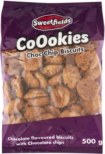 [CKBHFU6265GZRZSB] Sweetfields Chocolate Flavoured Cookies (500 g, Pack of 12)