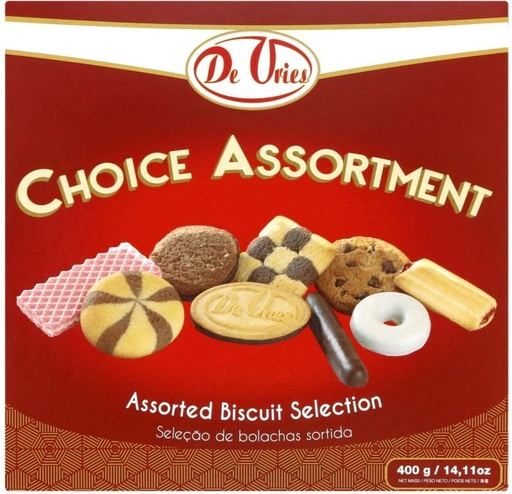 [CKBHFU624HQRMMD3] De Vries Choice Assortment Cookies (400 g)