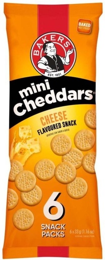 [CKBHFU62C4QP9ZWM] Bakers Mini Cheddars Cheese Flavoured Cheeselets (33 g, Pack of 24)