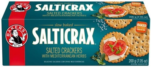 [CKBH4TVCVPFCZZJT] Bakers Salticrax With Mediterranean Herb Salted Biscuit (200 g)