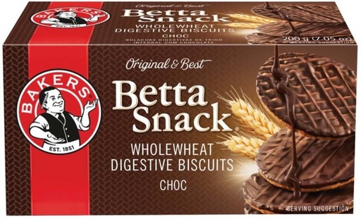 [CKBHFU62EMQF5993] Bakers Betta Snack Whole Wheat Biscuits Cream Filled Biscuit (200 g, Pack of 12)