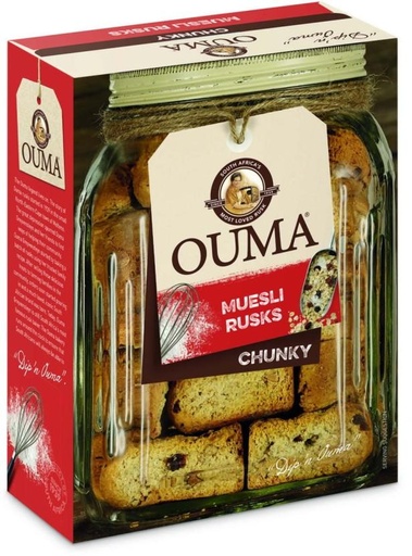 [RSKHFZSHSJNCTF2C] Ouma Chunky Muesli flavoured Muesli Rusk (12 x 500 g)