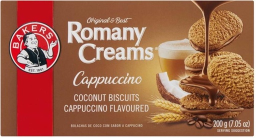 [CKBHFU62JUPMAYJ9] Bakers Romany Creams Cappuccino Coconut Biscuit Cream Filled Biscuit (2400 g, Pack of 12)
