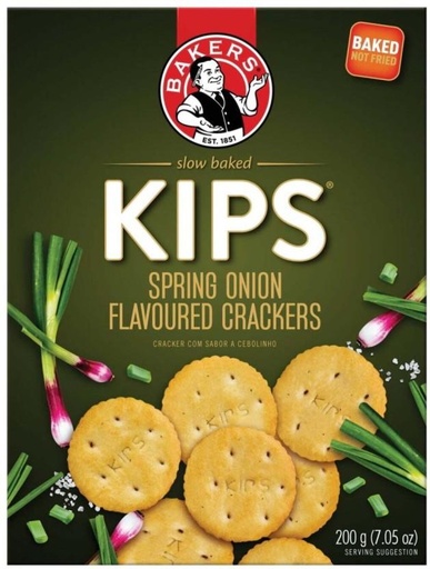 [CKBHFU63GVTHTZJY] Bakers Kips Sprind Onion Flavoured Salted Biscuit (200 g, Pack of 12)