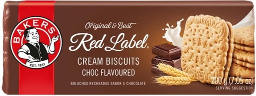 [CKBH4TVCGG2WRK8Z] Bakers Red Label Choc Flavoured Biscuits Cream Filled Biscuit (200 g, Pack of 12)