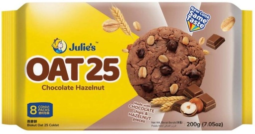 [CKBHFU633ZNVDFG7] Julie'S Oat 25 Chocolate Hazelnut Chocolate Chip Biscuit (200 g)