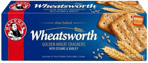 [CKBHFU6BADK5QAJG] Bakers Wheatsworth Golden Wheat Crackers (200 g)