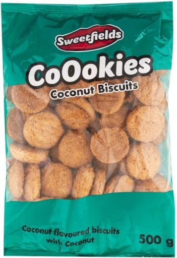 [CKBHFU62BJKVEVEQ] Sweetfields Coconut Flavoured Cookies (500 g, Pack of 12)
