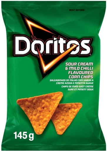 [CPSH5QYUANCGNMCF] SIMBA Corn Chips Sour Cream and Mild Chilli Nachos (1 x 145 g)