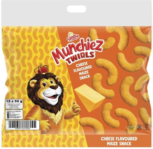 [CPSH6SYVEXBFHU9H] SIMBA Munchiez Cheese Chips (12 x 50 g)