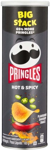 [CPSH7M55Y2ZVYESZ] Pringles Potato Chips Hot & Spicy Chips (1 x 165 g)