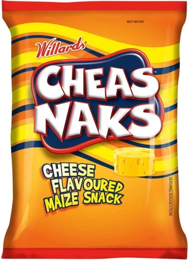 [CPSHFS7YMHHCZKUD] Willards Cheas Naks Cheese Flavoured Maize Snack Puffcorn (28 x 135 g)