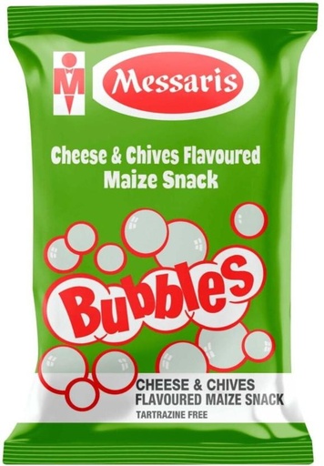 [CPSHFS7YASX8KWVG] Messaris Bubbles Cheese & Chives Flavoured Maize Snack Puffcorn (1 x 100 g)