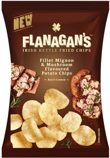 [CPSHCRCWJARHA7VR] Flanagan's Fillet Mignon And Mushroom Fried Potato Chips (1 x 120 g)