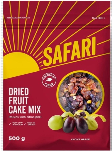 [NDFHFTAY4HQX9TSZ] Safari Cake Mix Choice Dried Fruit (500 g)