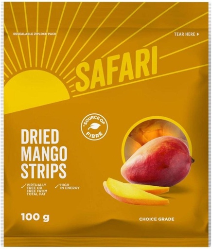 [NDFH28YZAG3MBDEF] Safari Mango Strips Dried Friut (100 g)