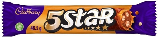 [CHOH26PZ9WS5KDDV] Cadbury 5-Star Caramel Milk Chocolate Bars (48.5 g)