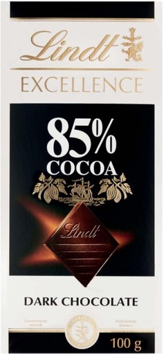 [CHOH26PHW2YHCVXS] Lindt Excellence 85% Cocoa Dark Chocolate Dark Chocolate Slabs (100 g)