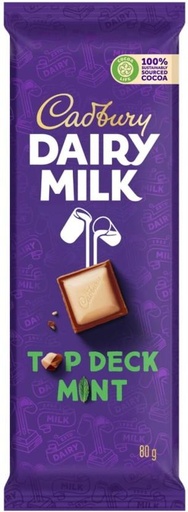 [CHOH26PHYRGUHXZG] Cadbury Dairy Milk Top Deck Mint Milk Chocolate Slabs (80 g)